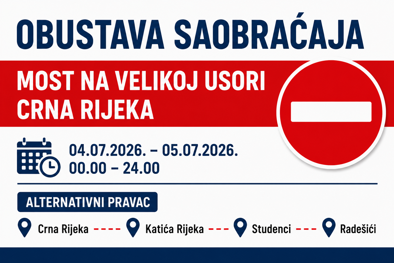 obustava crna rijeka